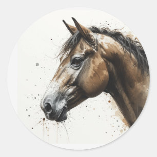Liebe Schönes Clydesdale-Pferd Tier Kunst Runder Aufkleber