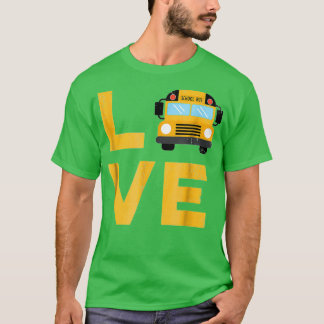 Liebe School Bus Fahrer Typografie Geschenk T-Shirt