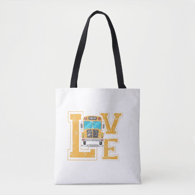 Liebe School Busfahrer TShirt für Men Women Bus Dr Tasche (Vorderseite)
