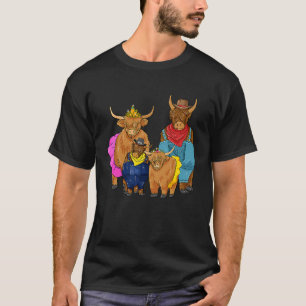 Liebe schottische Highland-Kühe Niedliche schotti T-Shirt
