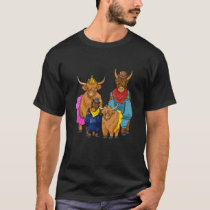Liebe schottische Highland-Kühe Niedliche schottis T-Shirt
