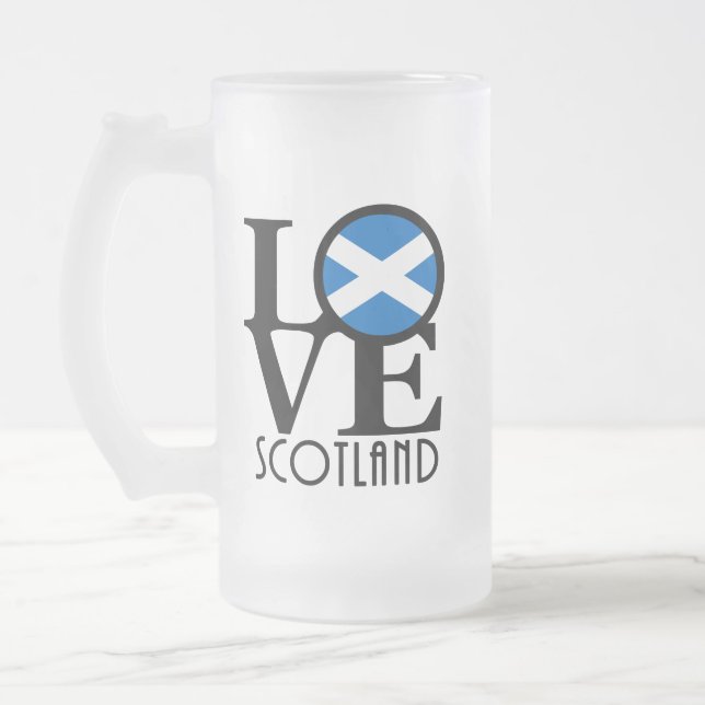 LIEBE Schottland Mattglas Bierglas (Links)