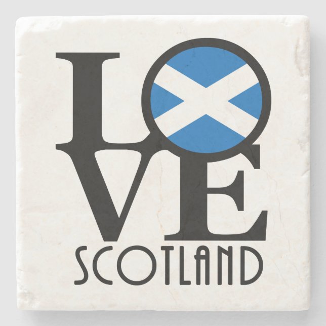 LIEBE Schottland Steinuntersetzer (Vorderseite)