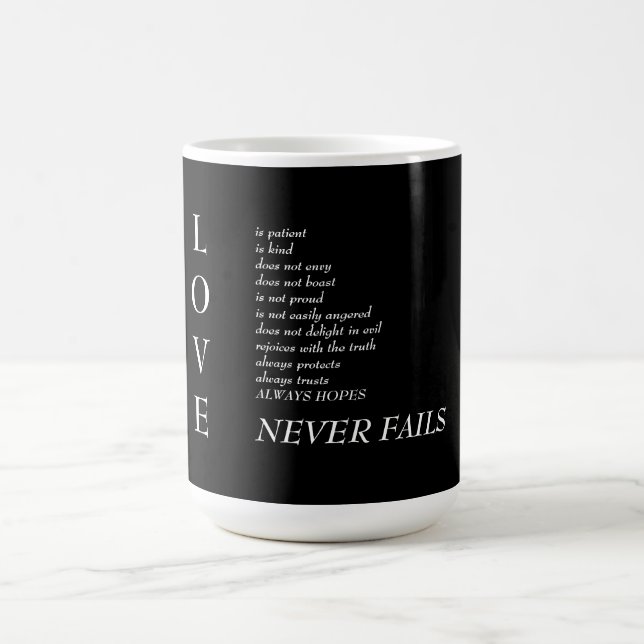 Liebe Schrift Definition Typografie Schwarz  Kaffeetasse (Mittel)