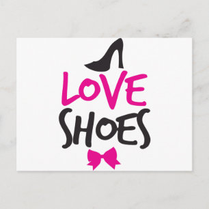 Liebe Schuhe mit niedlichem kleinen Bogen Postkarte
