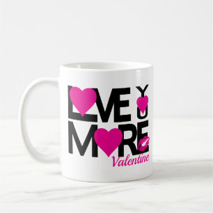 Liebe Schwarz und Rosa Mehr Kaffeetasse
