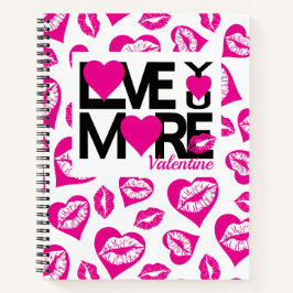 Liebe Schwarz und Rosa Mehr Notizbuch