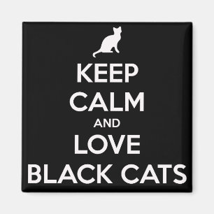 Liebe Schwarze Katzen 2-Zoll-Quadrat-Magnet Magnet
