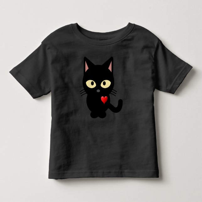 Liebe Schwarze Katzen T - Shirt, Kleinkind T-shirt (Vorderseite)