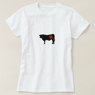 Liebe-schwarzes Angus-Rindfleisch T-Shirt