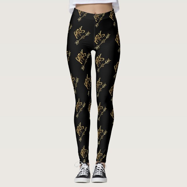 Liebe-Schwarzes Paris Frankreich und Leggings (Vorderseite)