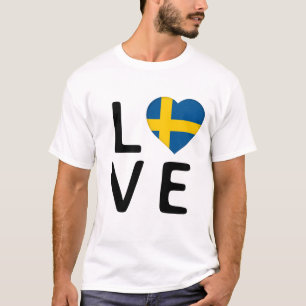 Liebe - Schwedenflagge T-Shirt