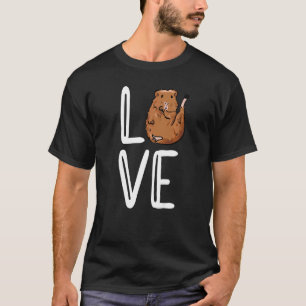 Liebe Schwein Grafische Guinea Schweinezüchter T-Shirt
