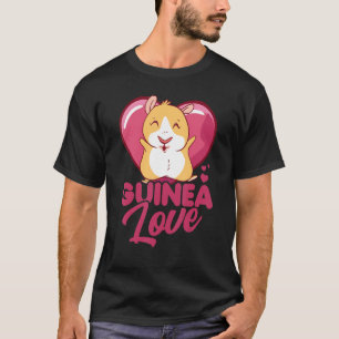 Liebe Schwein Grafische Guinea Schweinezüchter T-Shirt