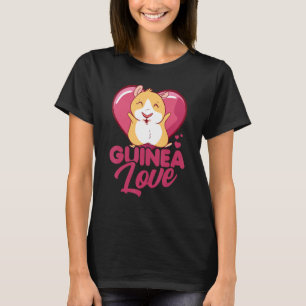 Liebe Schwein Grafische Guinea Schweinezüchter T-Shirt