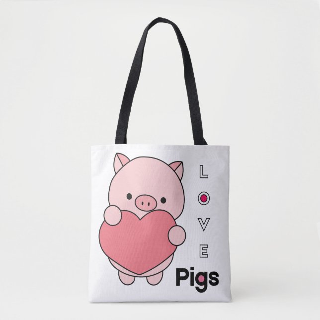 Liebe Schweine - Muster der nationalen Schweinetag Tasche (Vorderseite)