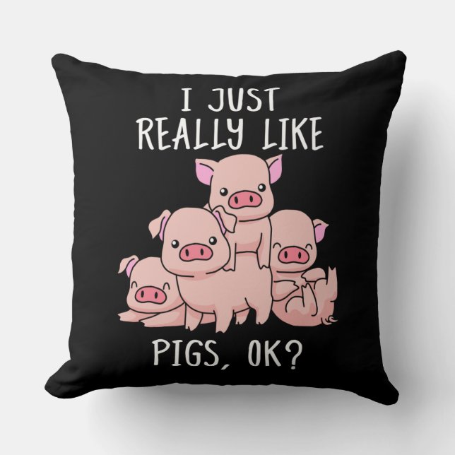 Liebe Schweinegeschenk Frauen Schweinegeschenke Ni Kissen (Vorderseite)