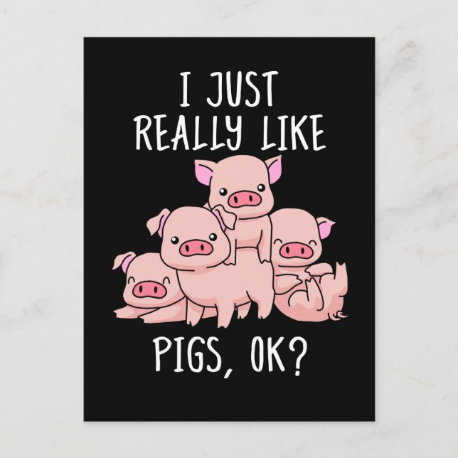 Liebe Schweinegeschenk Frauen Schweinegeschenke Ni Postkarte (Vorderseite)