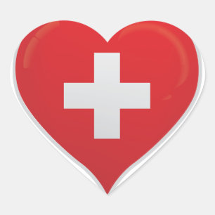 Liebe Schweiz: Herzensticker Herz-Aufkleber