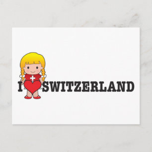 Liebe Schweiz Postkarte