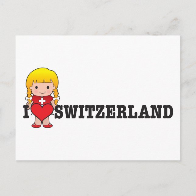 Liebe Schweiz Postkarte (Vorderseite)