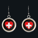 Liebe Schweiz & Schweizer Flagge Modeherd/Sport Ohrringe<br><div class="desc">ohrringe: Liebe Schweiz & Swiss Flag Fashion Herz für Landpatrioten,  Reisen,  Ferien-/Sportfans</div>