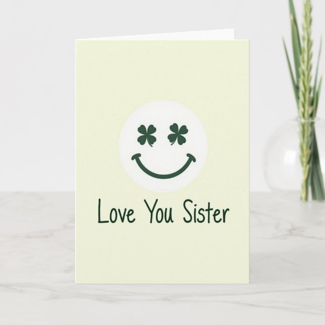 Liebe Schwester Einfache Karte (Vorderseite)