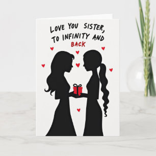 Liebe Schwester Infinity Karte