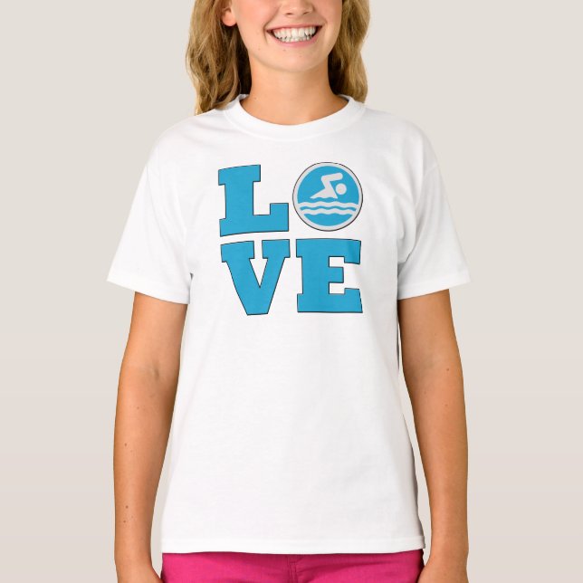 Liebe schwimmen oder schwimmen & tauchen T-Shirt (Vorderseite)