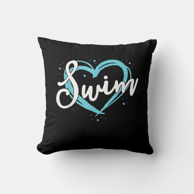 Liebe Schwimmen Schwimmerteam Herzlich Willkommen  Kissen (Vorderseite)