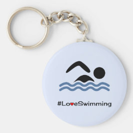 Liebe-Schwimmer Piktogramm-Schwimmer Schlüsselanhänger