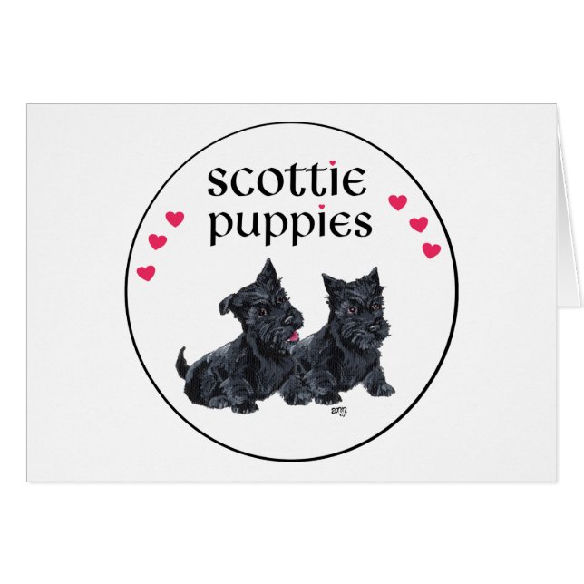 Liebe Scottie Welppies Valentine (Vorderseite (Horizontal))