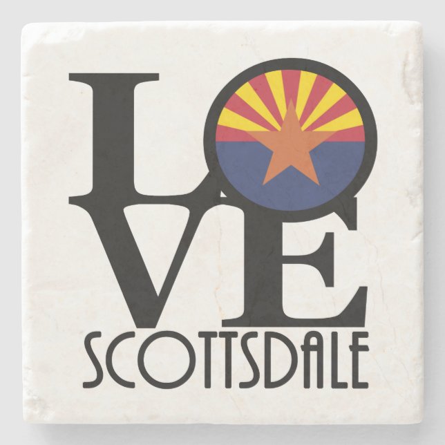 LIEBE Scottsdale Arizona Steinuntersetzer (Vorderseite)