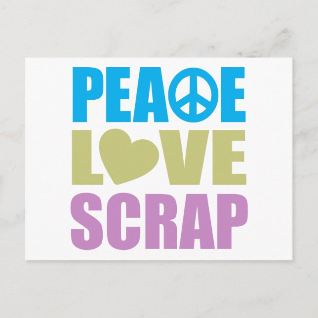 Liebe Scrap Postkarte (Vorderseite)