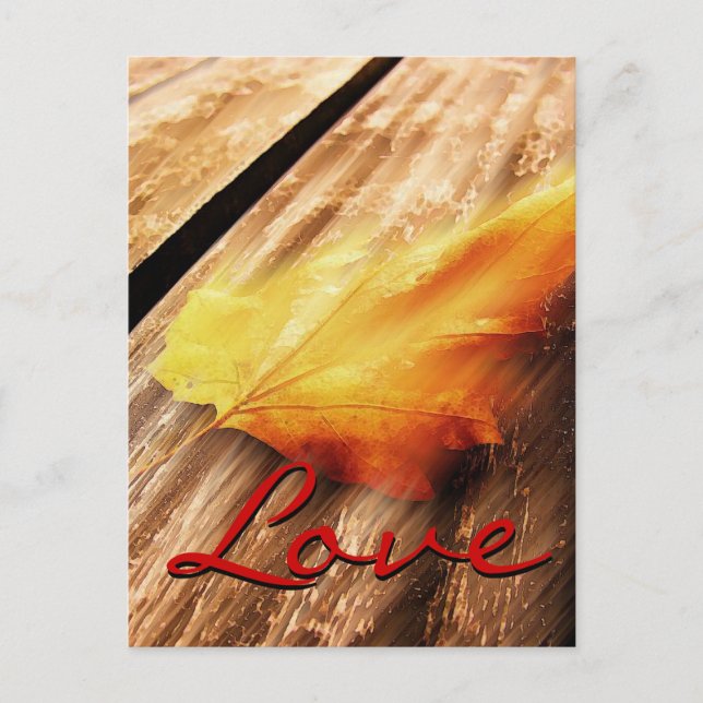 Liebe Script Falling Verlassen Postkarte (Vorderseite)
