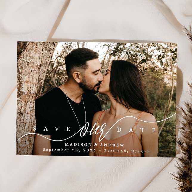 Liebe-Script-Foto geblüht Save The Date (Von Creator hochgeladen)