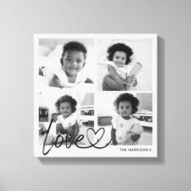 Liebe-Script für moderne Familienfotografie Leinwanddruck (Vorderseite)