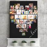Liebe Script Heart Shaped 29 Foto Collage Wrapped Leinwanddruck<br><div class="desc">Erstellen Sie Ihre eigenen gewickelten Leinwände mit 29 Ihrer Lieblings-Fotos. Die Fotovorlage ist ein Set, um eine Foto-Collage in Form einer Liebe-Herz zu erstellen und Ihre Bilder in einer Mischung aus Portrait, Landschaft und quadratischen instragramm Formaten anzuzeigen. Laden Sie Ihre Fotos, die in Reihen arbeiten, von oben nach unten hoch....</div>