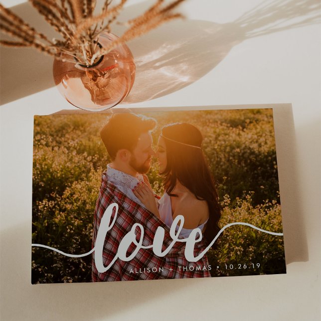 Liebe Script Overlay Wedding Foto Gästebuch (Von Creator hochgeladen)