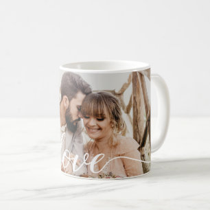 Liebe Script Personalisiert Wedding Foto Kaffeetasse