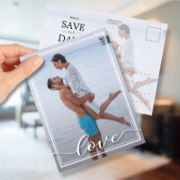LIEBE Script Wedding Foto Save the Date