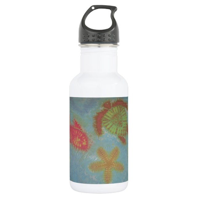 Liebe Sea Creatures Phat Farbtöne Gefärbte Krawatt Trinkflasche (Vorderseite)