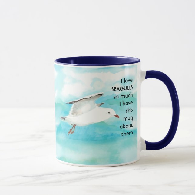 Liebe SEAGULL so viel Spaß Zitat Tasse (Rechts)