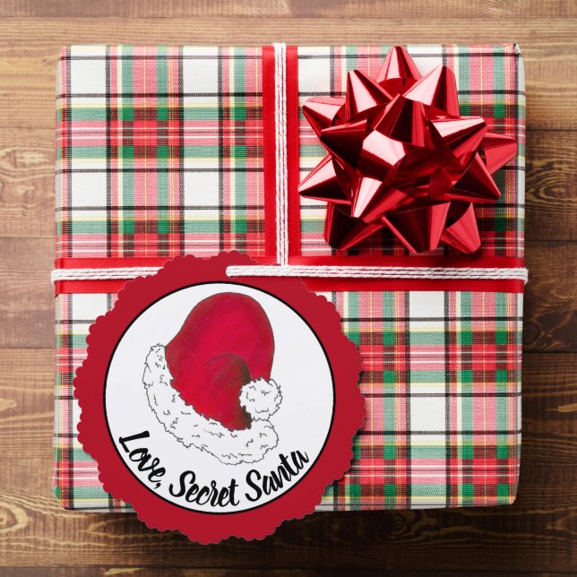 Liebe, Secret Santa Claus frohe Weihnachten Weihna Ornament Karte (Insitu (Geschenk))