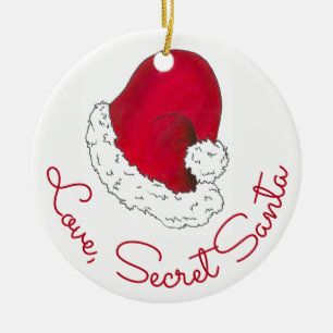 Liebe, Secret Santa Claus frohe Weihnachtsgeschenk Keramikornament
