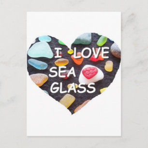 LIEBE SEE GLASS POSTKARTE