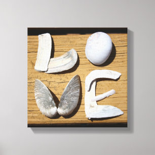 LIEBE SeeMuschel-Leinwand-Druck Leinwanddruck
