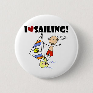 Liebe-Segeln des Jungen-I Button