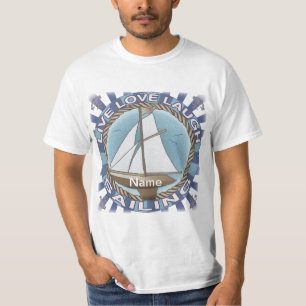 Liebe Segeln Segelboot T-Shirt