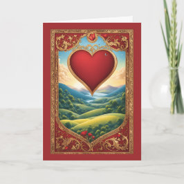 Liebe segnet das Erd-Valentine Feiertagskarte